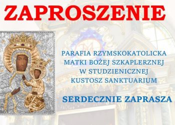 zaproszenie 25 lecie koronacji wizerunku MB Studzieniczańskiej 1