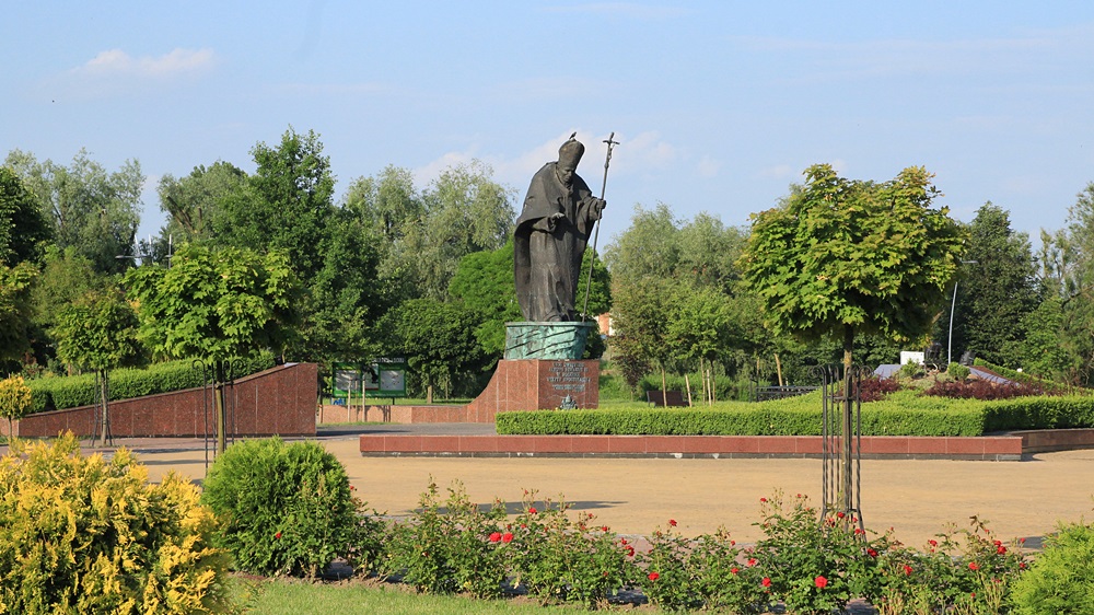 Pomnik Jana Pawla II Jan Pawel II Elk plac