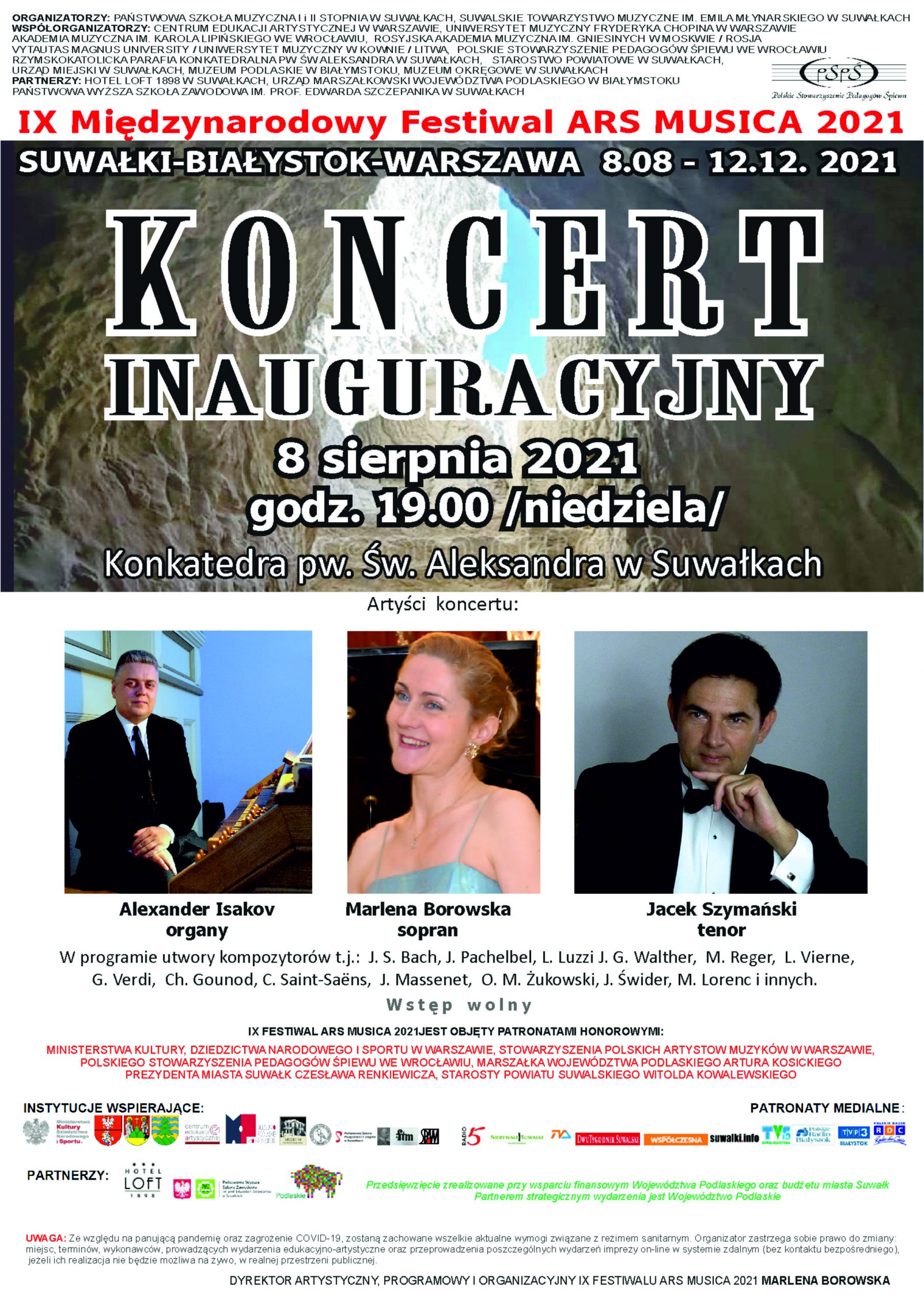 Plakat Koncertu Inauguracyjnego 08.08.2021 IX Ars Musica scaled