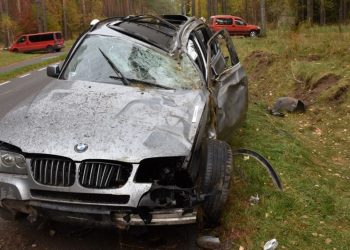 KPP Pisz wypadek z udzialem BMW