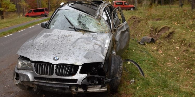 KPP Pisz wypadek z udzialem BMW