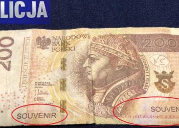 KPP Pisz zabezpieczony falszywy banknot
