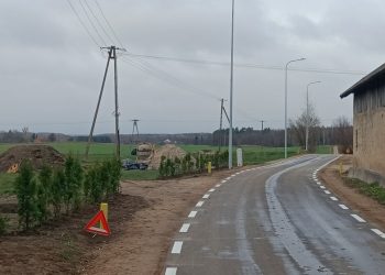 Nowa droga w miejscowości Laski Małe, zdj. Gmina Kalinowo