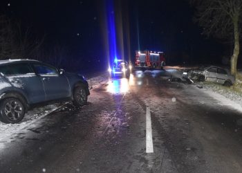 Do wypadku doszło 8 grudnia w Drygałach, Fot. KPP Pisz