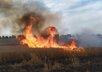 Minionej doby na Warmii i Mazurach doszło do 10 pożarów w związku z trwającymi żniwami, zdj. KP PSP Braniewo