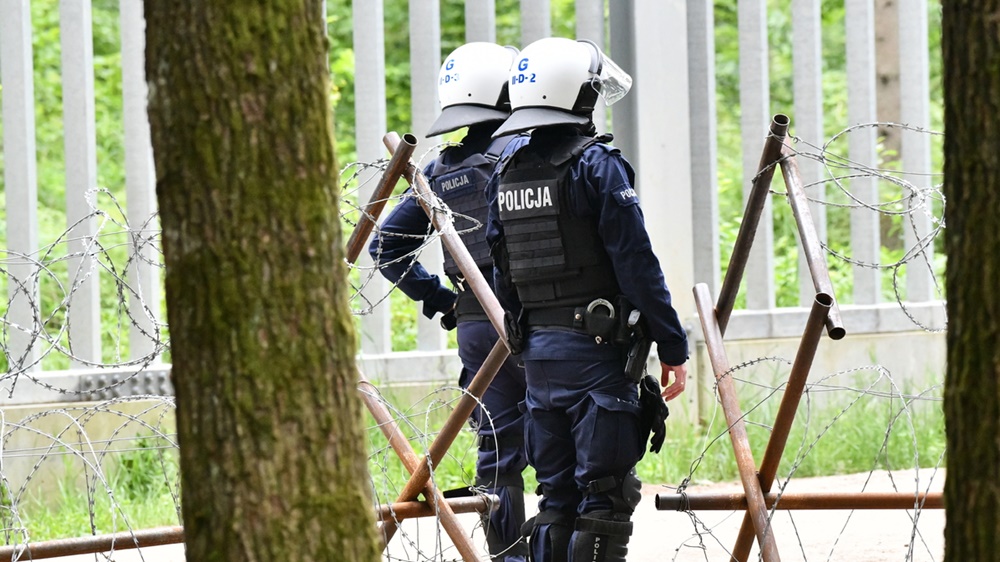 Policjanci na granicy zdj. KPP w Grajewie