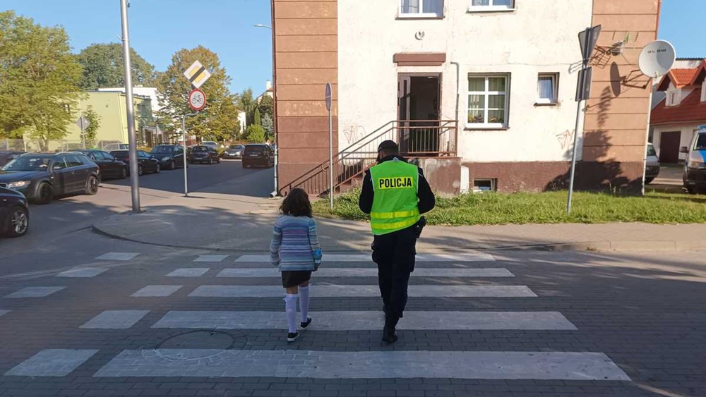 "Bezpieczna droga do szkoły", zdj. KPP w Węgorzewie