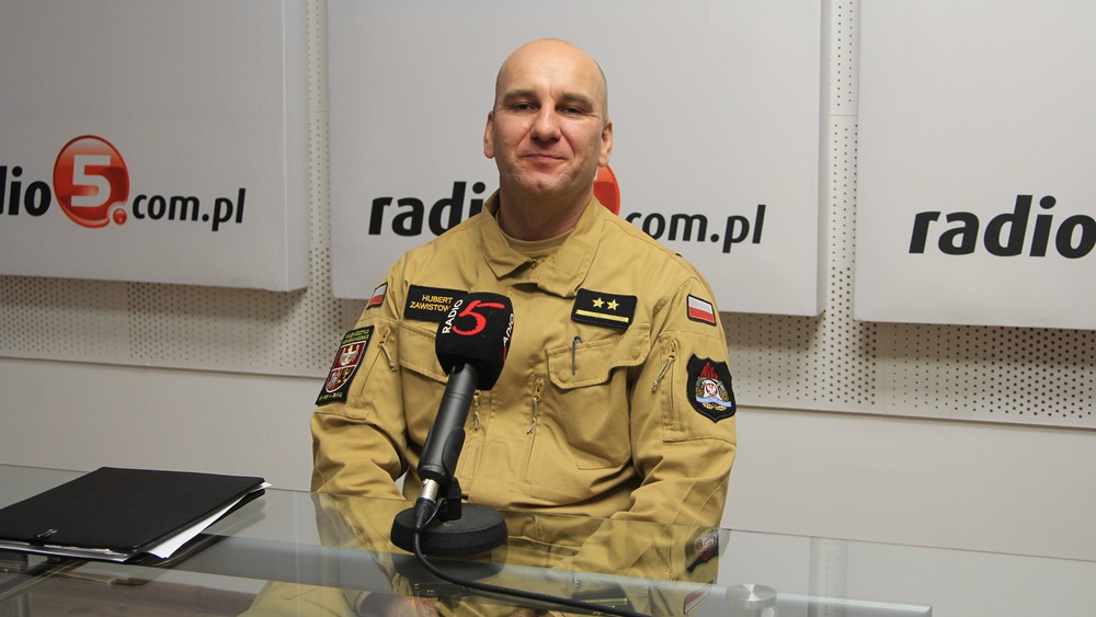 Hubert Zawistowski, oficer prasowy KP PSP w Ełku