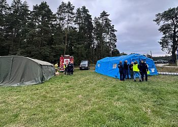 Szczęśliwy finał poszukiwań 83-letniej grzybiarki 8 zdj. KPP w Ełku