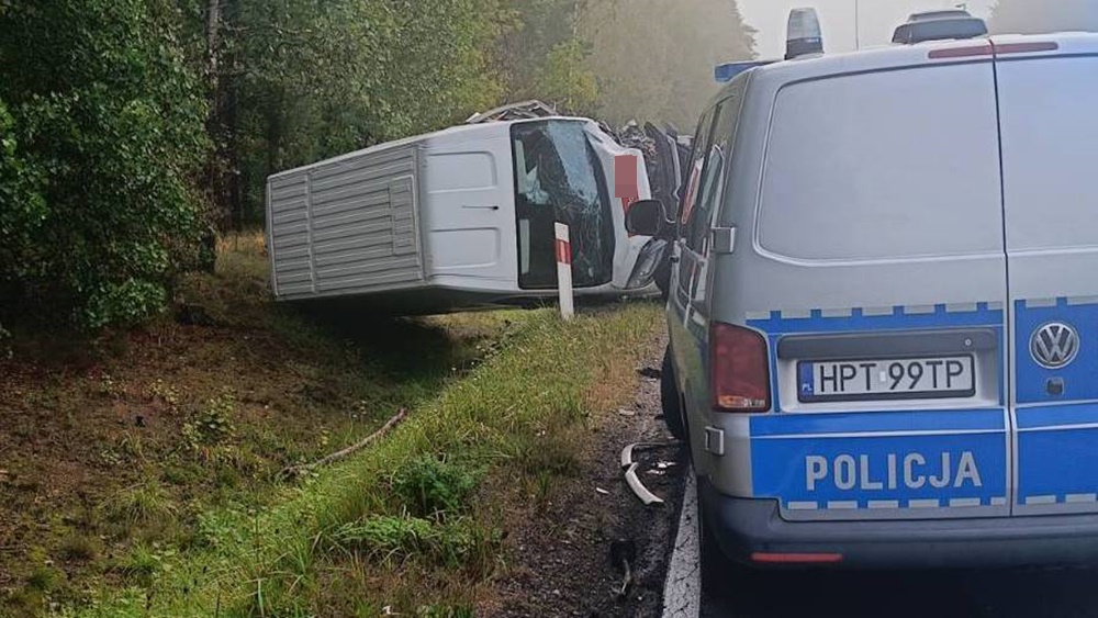 Jedna osoba ranna w wypadku na DK58 2 zdj. KPP Pisz