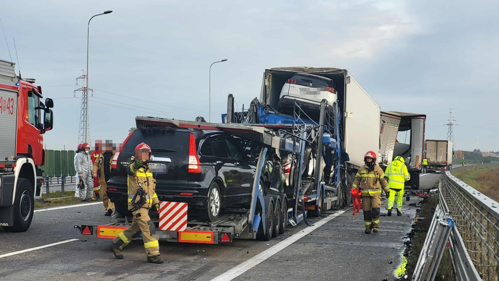 Karambol na ekspresówce 7 1 2