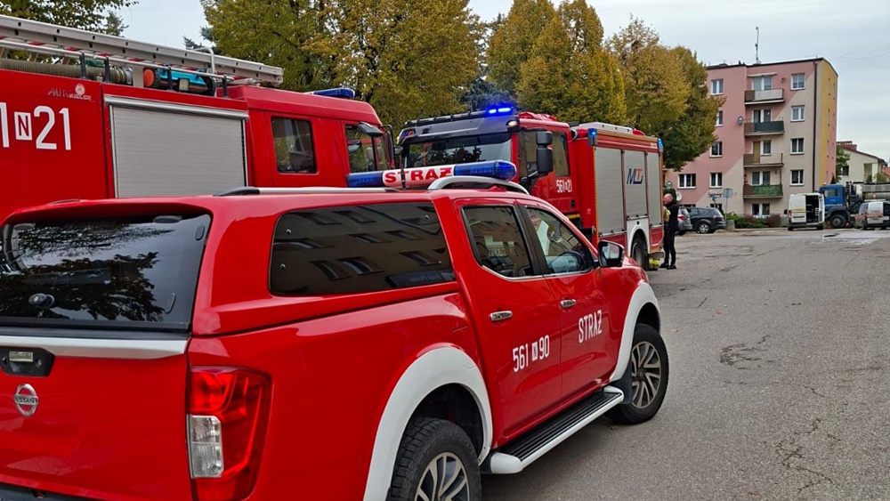 Wyciek gazu był przyczyną ewakuacji mieszkańców 2 zdj. KP PSP w Wegorzewie 2