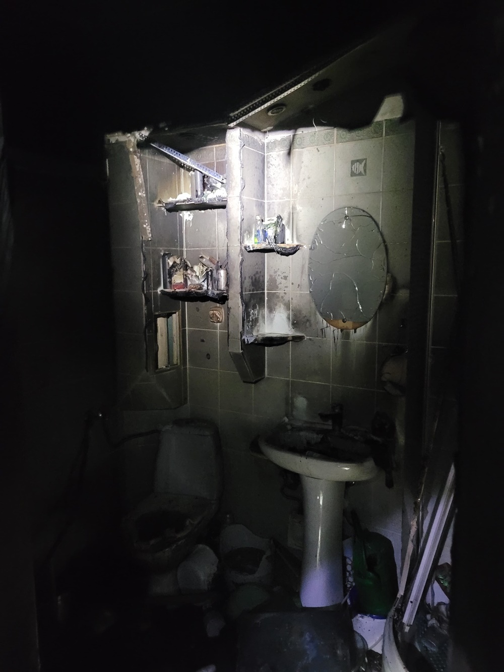 Pożar mieszkania w Orzyszu 2 111 2