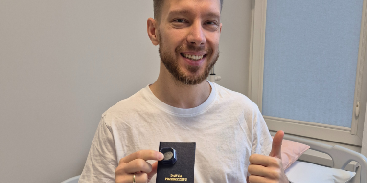 Michał Żukowski z Suwałk dawcą szpiku 1 Źródło: DKMS