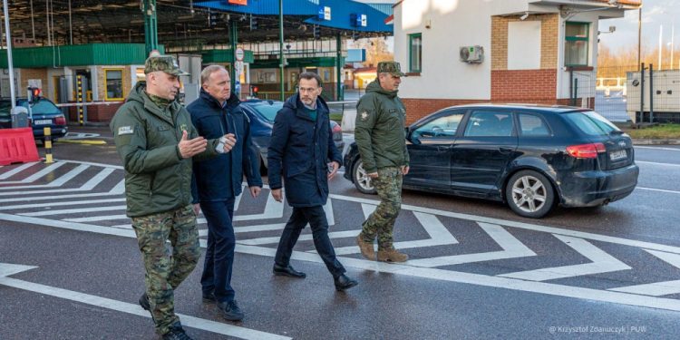 Wiceminister na granicy z Białorusią 1 PUW