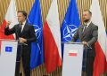 (Z lewej) Sekretarz generalny NATO Mark Rutte i wicepremier Władysław Kosiniak-Kamysz