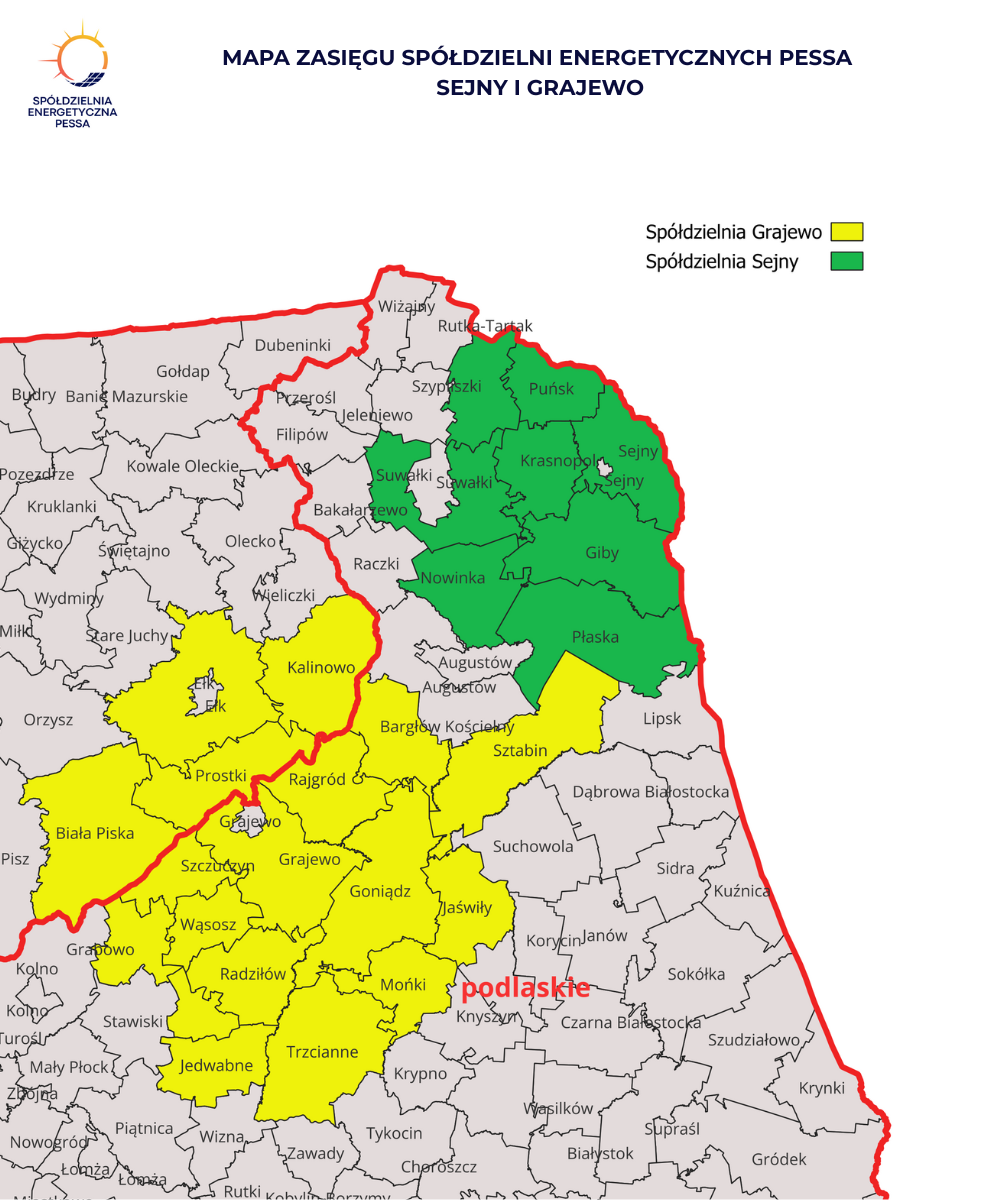 mapa zasiegu SE PESSA