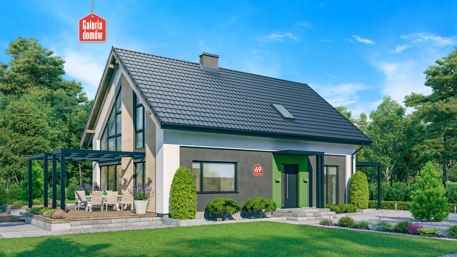 Niewielka działka, duże potrzeby? Jest na to rozwiązanie – dom z poddaszem użytkowym i piwnicą. 3 Dom przy Alabastrowej 69