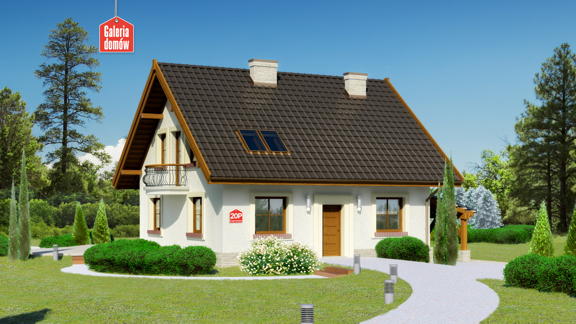 Niewielka działka, duże potrzeby? Jest na to rozwiązanie – dom z poddaszem użytkowym i piwnicą. 2 Dom przy Cyprysowej 20 P