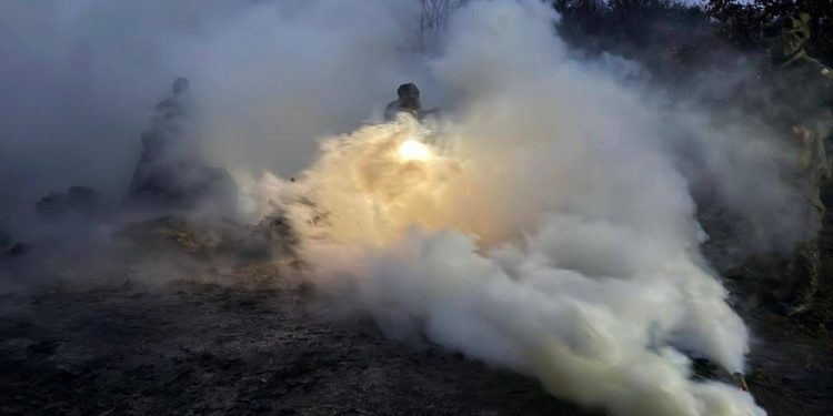 Za nimi wieńcząca szkolenie pętla, a przed nimi przysięga 1 Fot. 4 W-M BOT