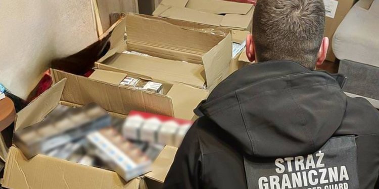 Papierosy bez akcyzy były ukryte w mieszkaniu 1 zdj. W-MOSG