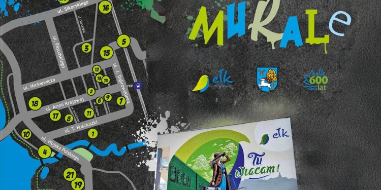 zdj. mapa ełckich murali