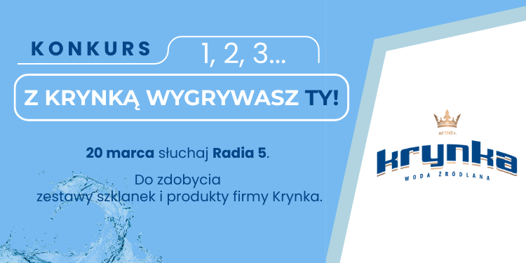 1, 2, 3... Z KRYNKĄ WYGRYWASZ TY! - konkurs 1 Krynka grafika na facebooka