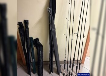 Kilkanaście wędek padło łupem złodziei. Zarzuty usłyszało dwóch mężczyzn 2 zdj. KPP w Ełku