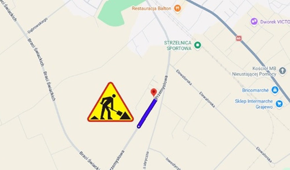 Rozpoczyna się przebudowa ulicy Przemysłowej 2 grafika PZD w Grajewie