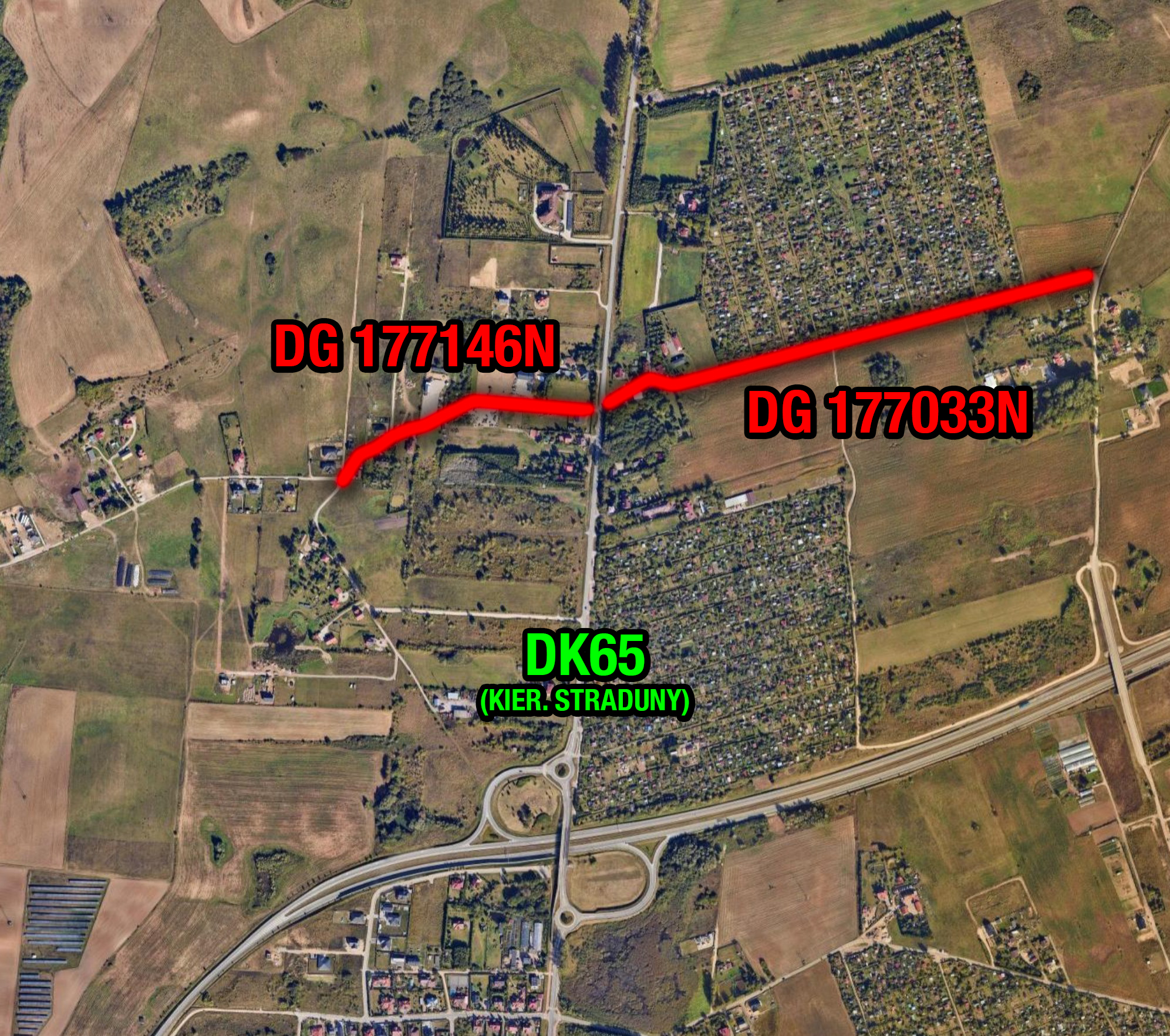 mapa zamknietych drog grafika UG w Elku