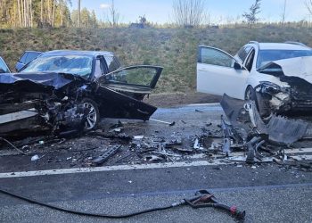 zdj. KPP w Piszu, wypadek w Klusach