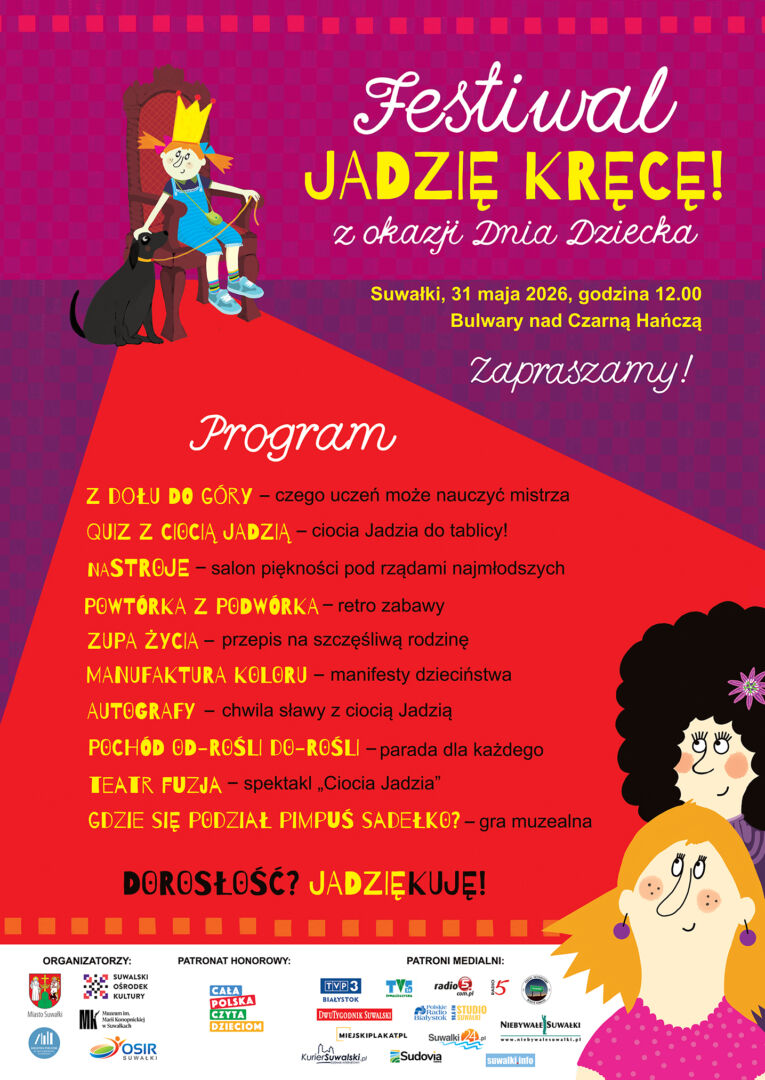 Festiwal Cioci Jadzi Suwalki plus logotyp