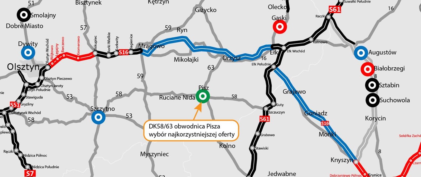 Coraz bliżej budowy obwodnicy Pisza. Wyłoniono wykonawcę inwestycji 2 obowdnica Pisza GDDKiA