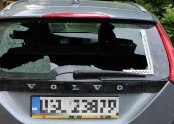 Wandal na parkingu 8 KMP Suwałki