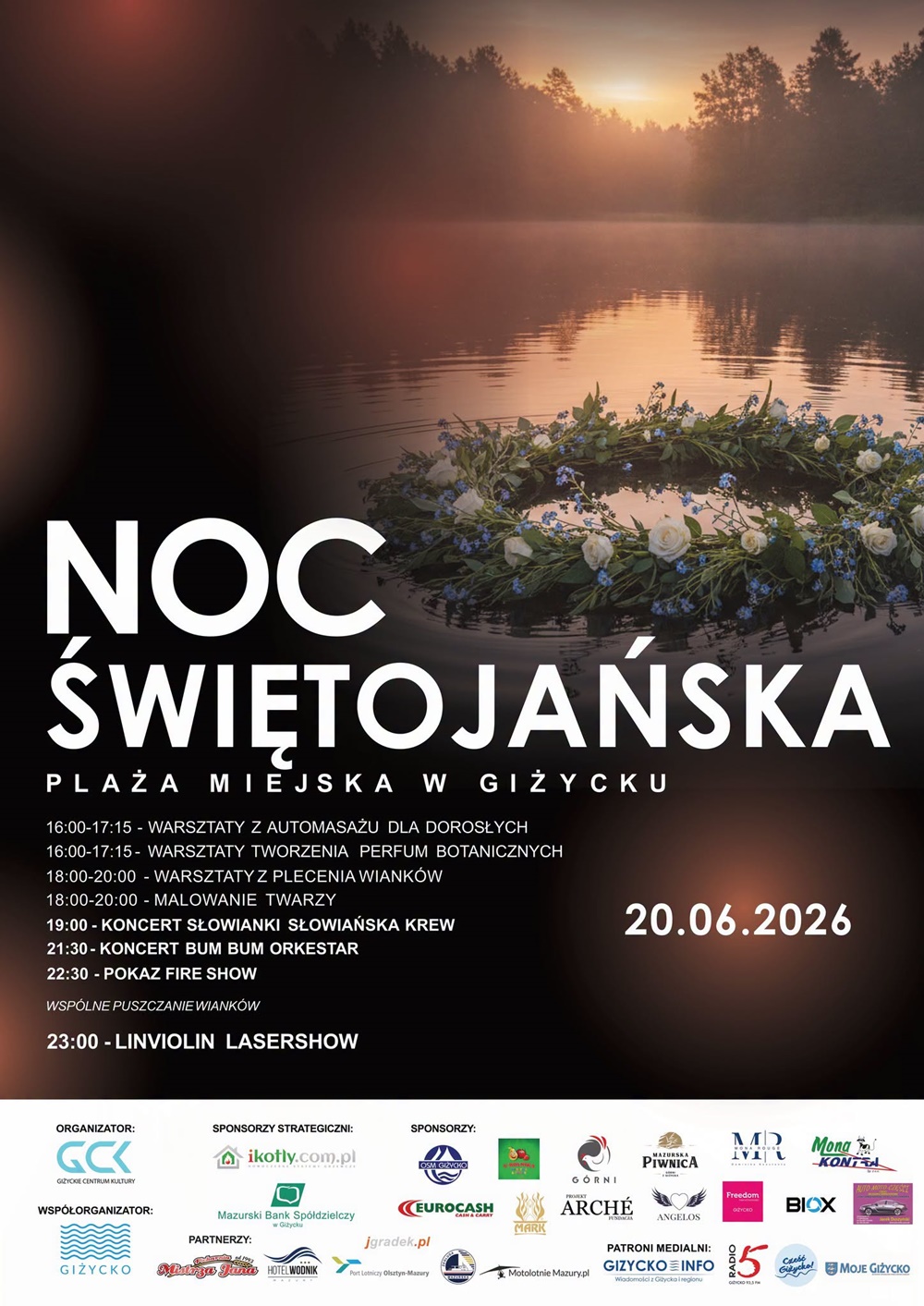 To będzie wyjątkowy wieczór pełen muzyki i tradycji. Przed nami Noc Świętojańska w Giżycku! 2 Noc Swietojanska w Gizycku