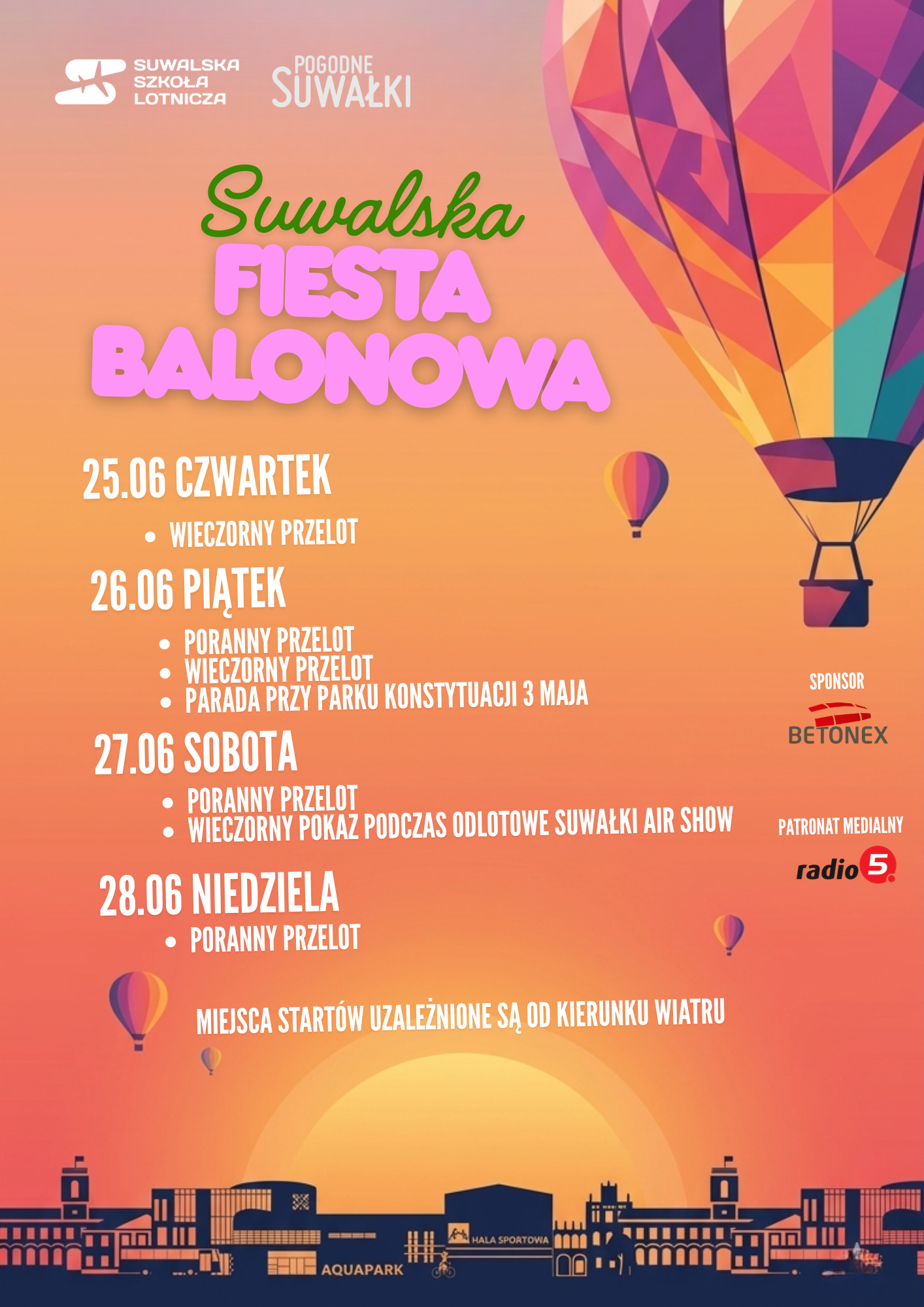 Suwalska Fiesta Balonowa 2 Suwalska FIESTA balonowa 2026 plakat