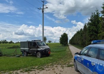 Granat znaleziony podczas prac na polu 6 zdj. KPP w Węgorzewie