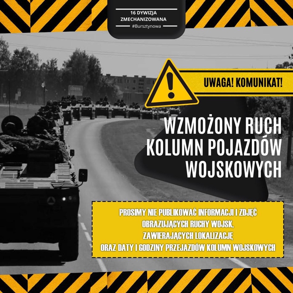 Żołnierze 16 Dywizji Zmechanizowanej będą ćwiczyć w naszym regionie 2 signal 2026 06 01 110815 002