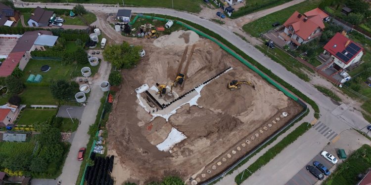 Powstaje zbiornik przy ulicy Olsztyńskiej 1 Źródło: UM Suwałki