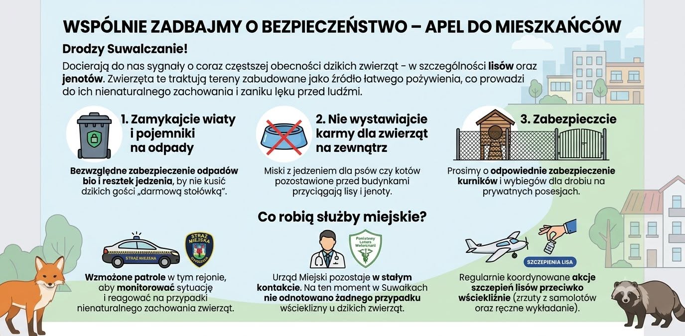 Apel do mieszkańców. Coraz więcej lisów i jenotów w Suwałkach 2 736065471 122260343054178260 6097126327929187531 n