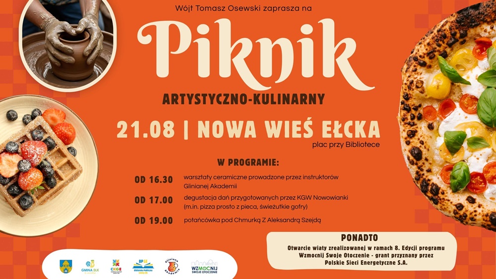 Piknik artystyczno-kulinarny, otwarcie wiaty i potańcówka w gminie Ełk 2 Gmina Elk