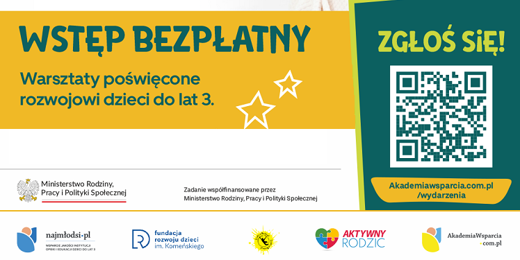 Bezpłatne warsztaty dla rodziców w Dubeninkach i Baniach Mazurskich 1 Pieniezno plakat 1