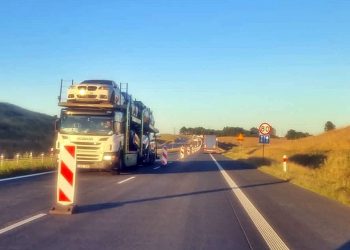 Wolniej na trasie S61 Suwałki - Budzisko 7 Wolniej na trasie S61 Suwalki Budzisko 2