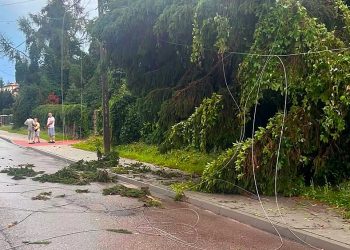 Służby usuwają skutki gwałtownej nawałnicy w Gołdapi 2 zdj. Konrad Kazaniecki - burmistrz Gołdapi