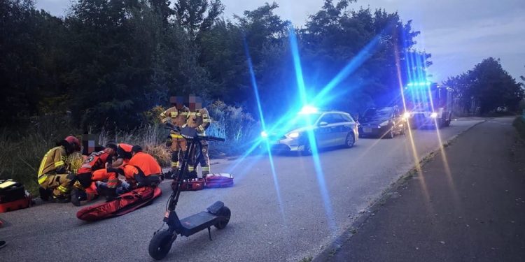 Upadł, gdy chciał nauczyć się jeździć na jednym kole. 15-latek trafił do szpitala 1 zdj. KPP w Węgorzewie