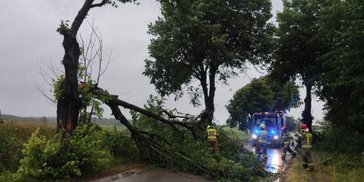 Są ostrzeżenia II stopnia przed burzami. W prognozach bardzo silne opady i wiatr 1 zdjęcie ilustracyjne, OSP Orzysz