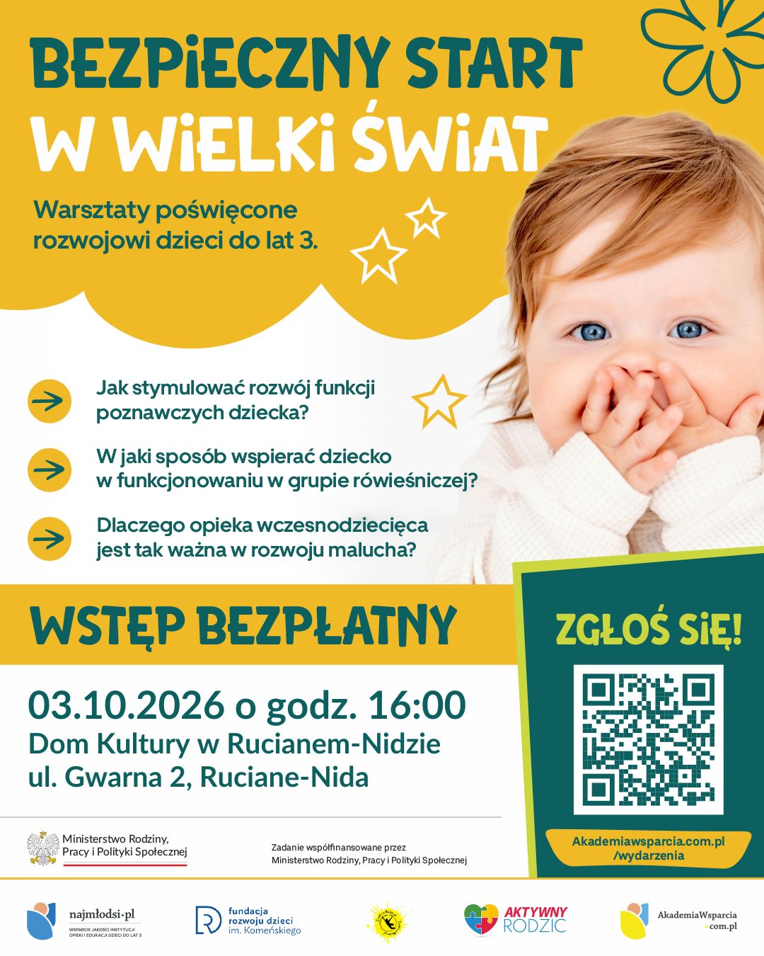Bezpłatne warsztaty dla rodziców w Rucianem-Nidzie 2 Ruciane Nida plakat