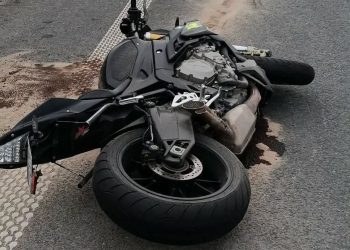 Zderzenie motocyklisty z samochodem 15 Fot. OSP Nowa Wieś Ełcka
