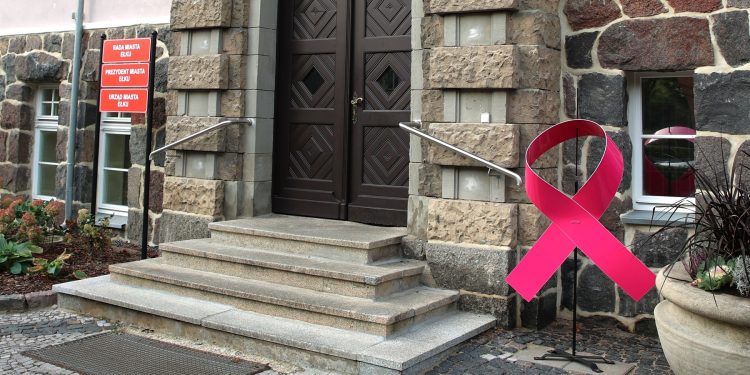 Ełcki ratusz będzie podświetlony na różowo 1 Fot. UM w Ełku
