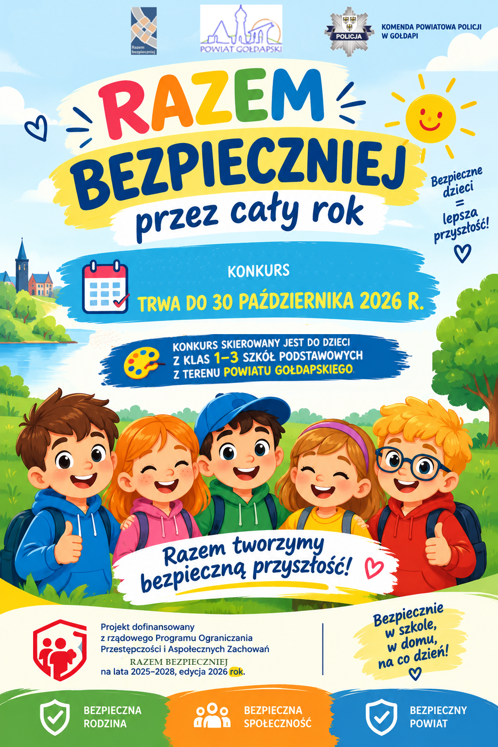 Plakat RAZEM BEZPIECZNIEJ